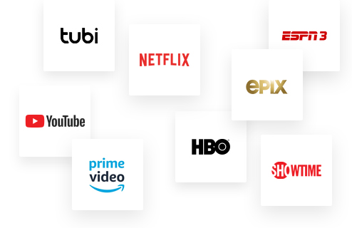 various streaming platform logos